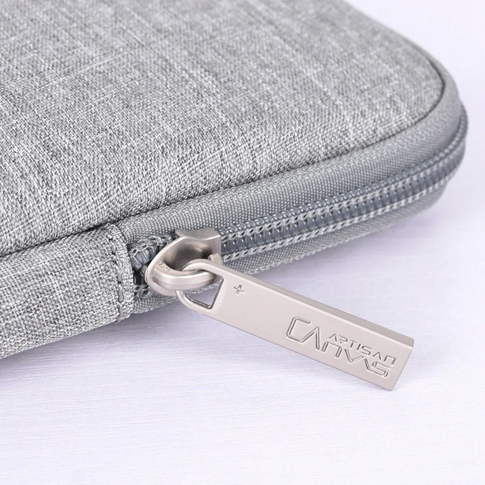 CANVASARTISAN L25-53 Business Style Anti-Scratch Carry Case for 14 inch Laptops Sleeve Bag Shockproof Notebook Protector - Light Grey - 7