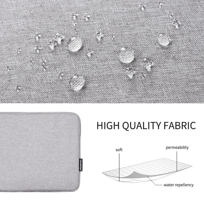 CANVASARTISAN L25-53 Anti-Scratch Sleeve Bag for 15 inch Laptops Carry Case Shockproof Notebook Zippered Storage Bag - Light Grey - 6