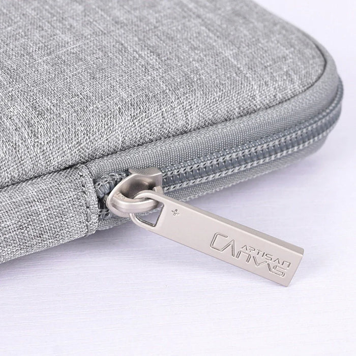 CANVASARTISAN L25-53 Anti-Scratch Sleeve Bag for 15 inch Laptops Carry Case Shockproof Notebook Zippered Storage Bag - Light Grey - 7