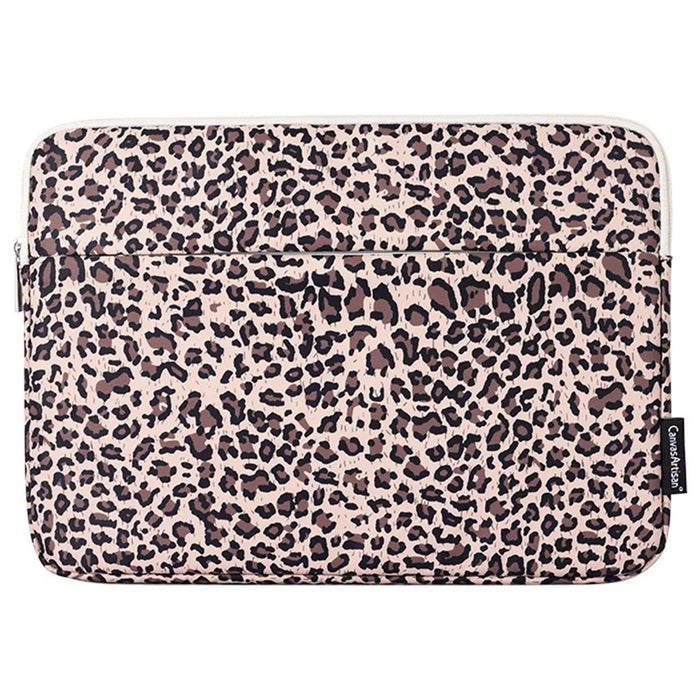 CANVASARTISAN H31-11 Shockproof Portable Carry Case for 11-inch Laptops Scratch Resistant Storage Bag Leopard Printed Waterproof Sleeve Bag - Yellow - 2