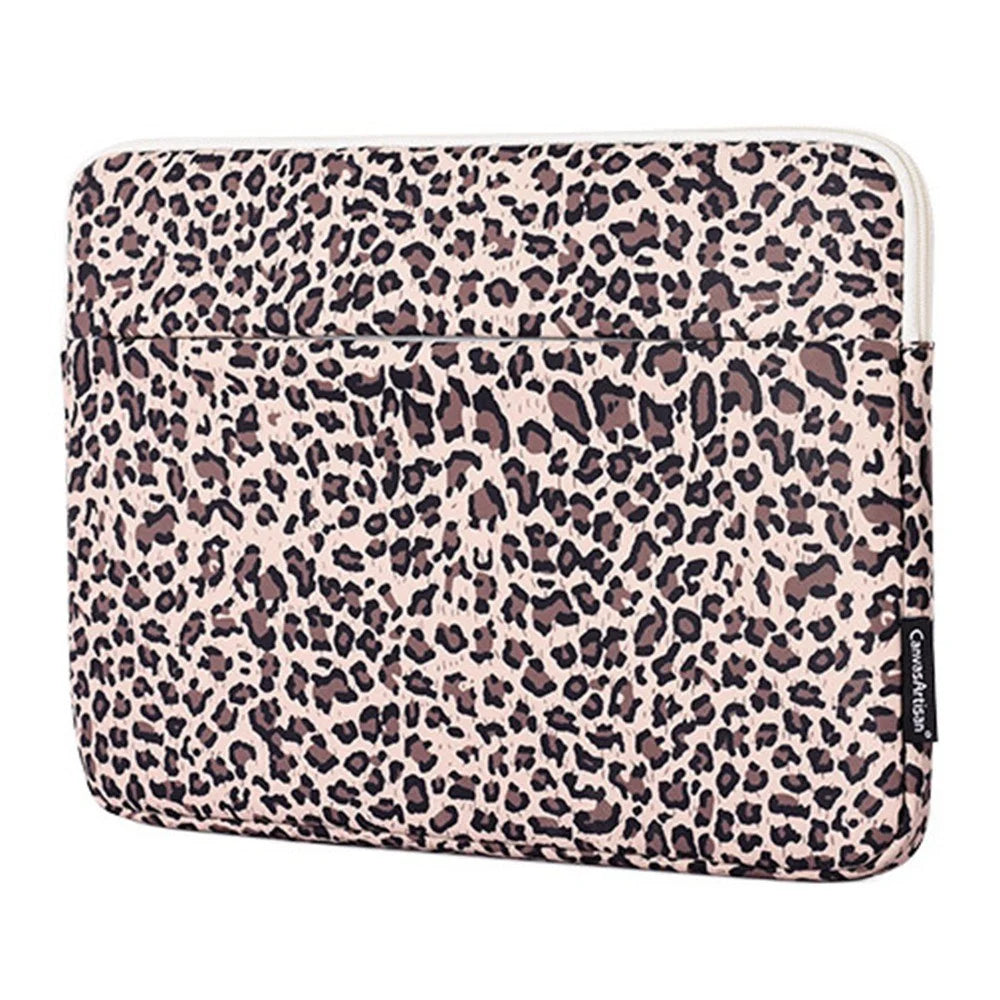 CANVASARTISAN H31-11 Shockproof Portable Carry Case for 11-inch Laptops Scratch Resistant Storage Bag Leopard Printed Waterproof Sleeve Bag - Yellow - 6