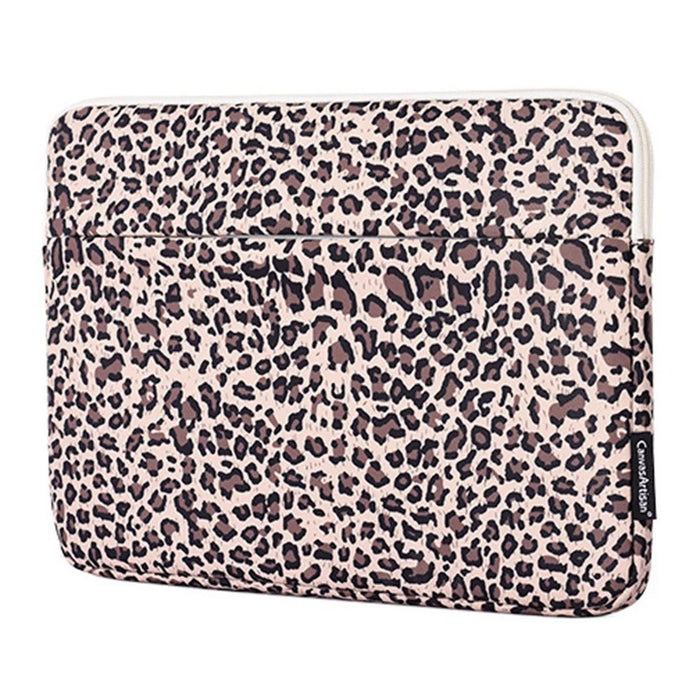 CANVASARTISAN H31-11 Shockproof Portable Carry Case for 11-inch Laptops Scratch Resistant Storage Bag Leopard Printed Waterproof Sleeve Bag - Yellow - 6