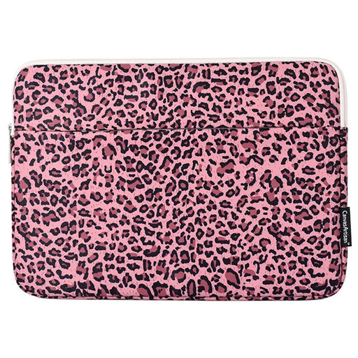 CANVASARTISAN H31-11 Scratch Resistant Carry Case for 12-inch Laptops Portable Slim Bag Shockproof Leopard Printed Waterproof Sleeve Bag - Pink - 2