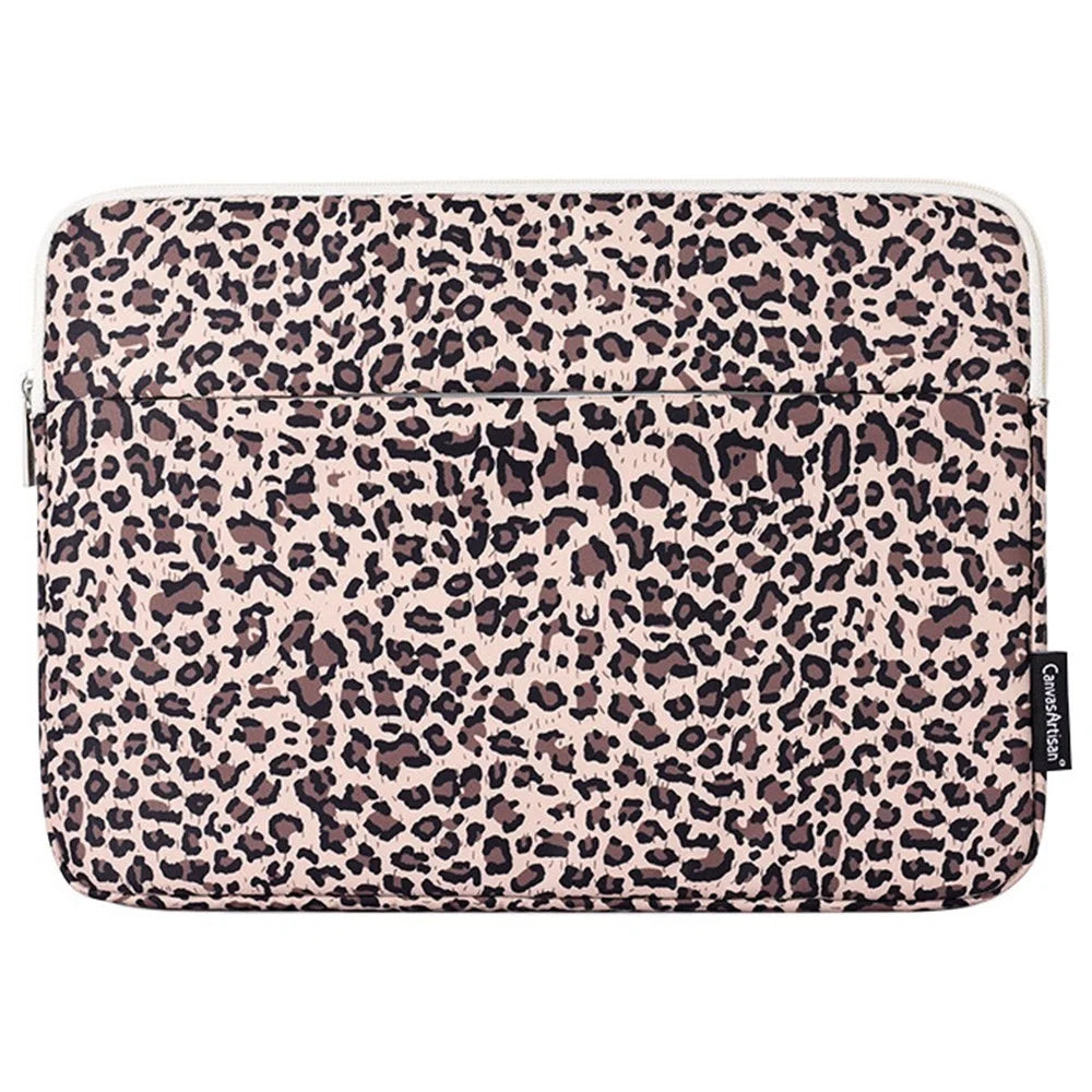 CANVASARTISAN H31-11 Portable Carry Case for 13-inch Laptops Shockproof Sleeve Bag Leopard Printed Water Resistant Slim Bag - Yellow - 2
