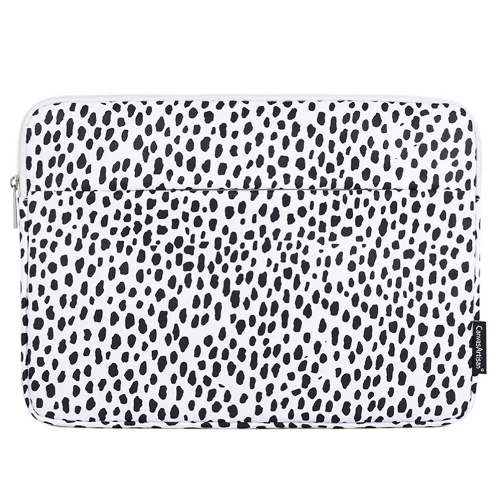 CANVASARTISAN H36-11 Cow Grain Patterned Polyester + Soft Lining Laptop Protective Sleeve Bag with Outer Slot for 14-inch Notebook - 1