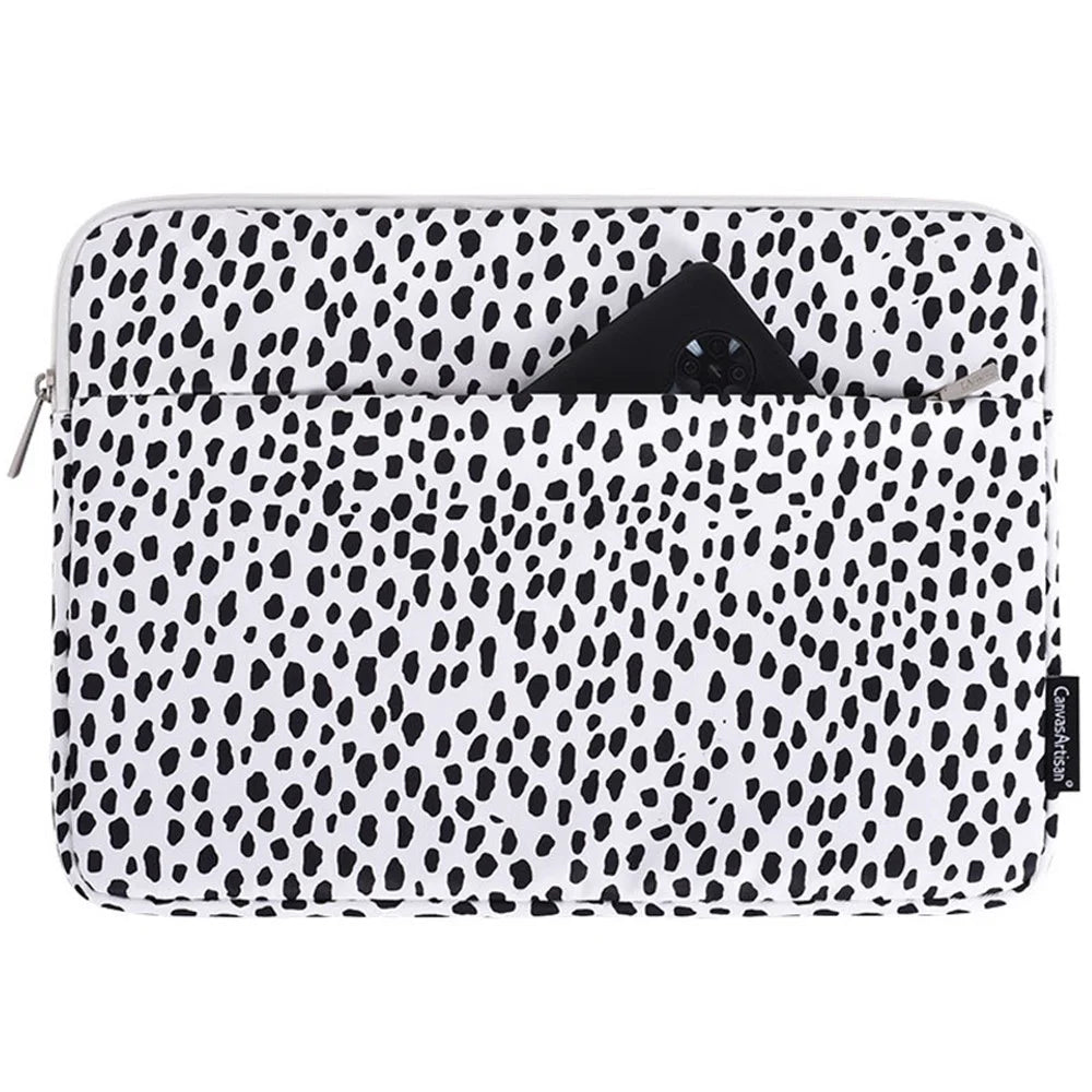 CANVASARTISAN H36-11 Cow Grain Patterned Polyester + Soft Lining Laptop Protective Sleeve Bag with Outer Slot for 14-inch Notebook - 3