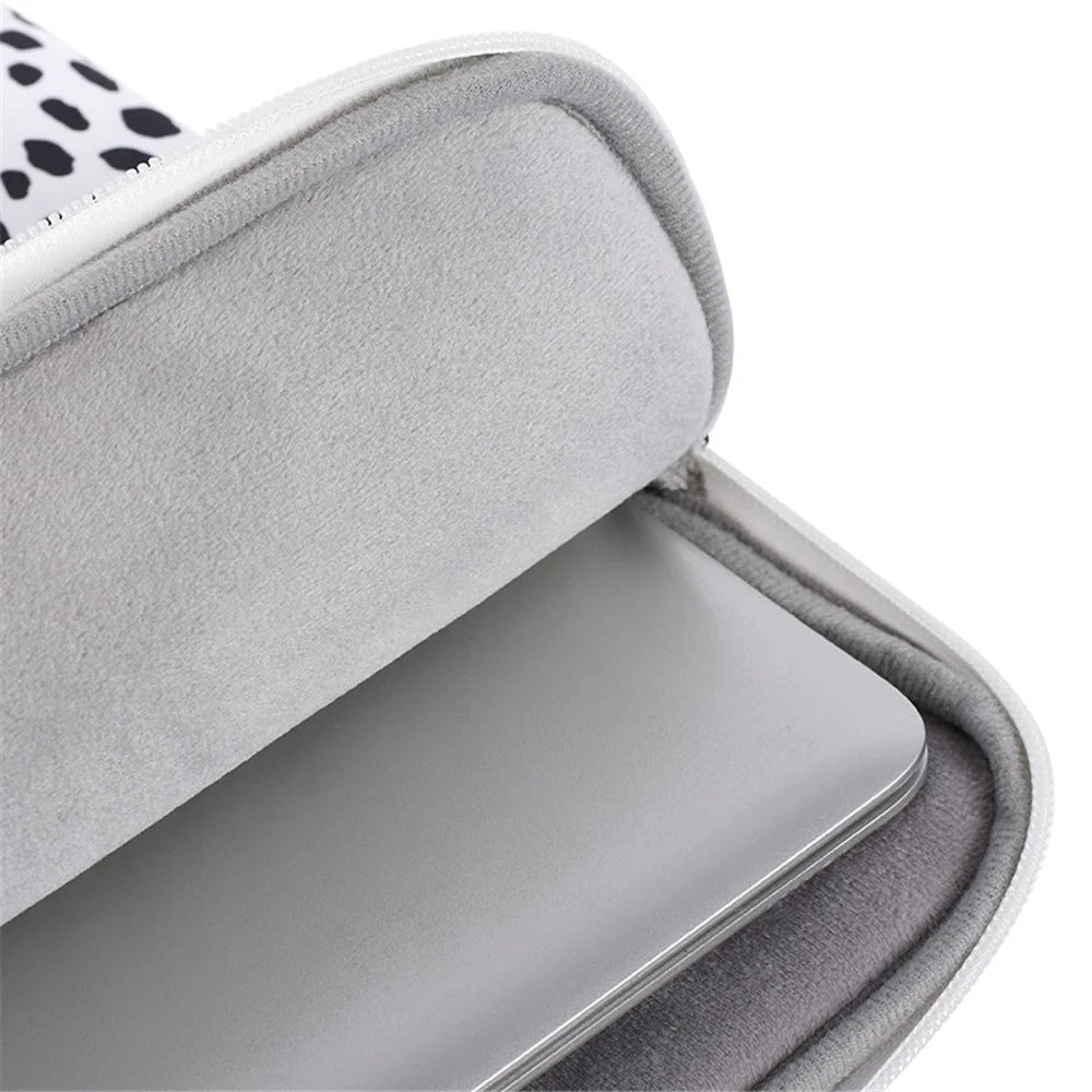 CANVASARTISAN H36-11 Cow Grain Patterned Polyester + Soft Lining Laptop Protective Sleeve Bag with Outer Slot for 14-inch Notebook - 4