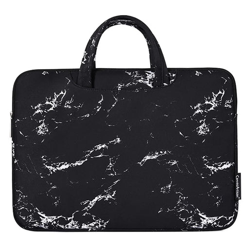 CANVASARTISAN H32-B01 Marble Pattern 15-inch Zipper Laptop Bag Computer Notebook Carrying Pouch Handbag - Black - 1