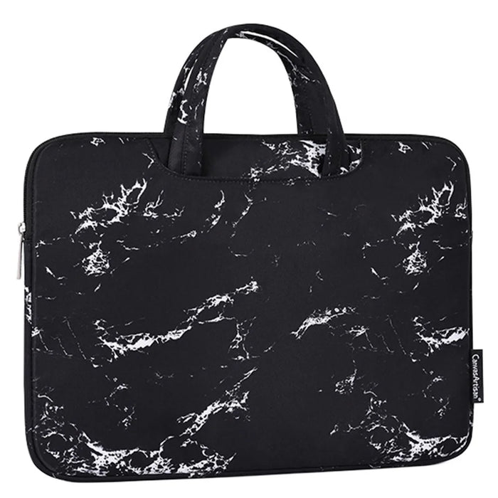 CANVASARTISAN H32-B01 14-inch Notebook Handbag Marble Pattern Shockproof Laptop Bag Case - White - 2