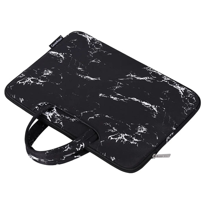 CANVASARTISAN H32-B01 14-inch Notebook Handbag Marble Pattern Shockproof Laptop Bag Case - White - 3