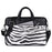 CANVASARTISAN G33-C24 13 inch Laptop Shoulder Bag for MacBook PU Leather Zebra Pattern Zipper Pocket Notebook Computer Pouch Sleeve - 1