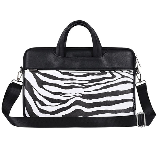 CANVASARTISAN G33-C24 15 inch PU Leather Laptop Hand Bag for Mi Game Zebra Pattern Zipper Pocket Notebook Computer Pouch Soft Lining Sleeve Case - 2