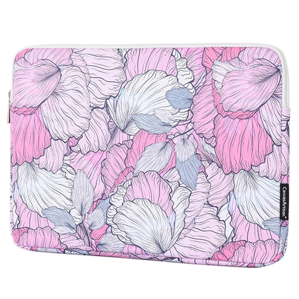 CANVASARTISAN G56-T0111 11-inch Laptop Tablet PU Leather Sleeve Notebook Zipper Bag with Small Bag - 3