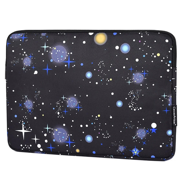 CANVASARTISAN H16-T0121 11-inch Laptop Tablet PU Leather Sleeve Starry Sky Pattern Notebook Zipper Bag with Small Bag - 3