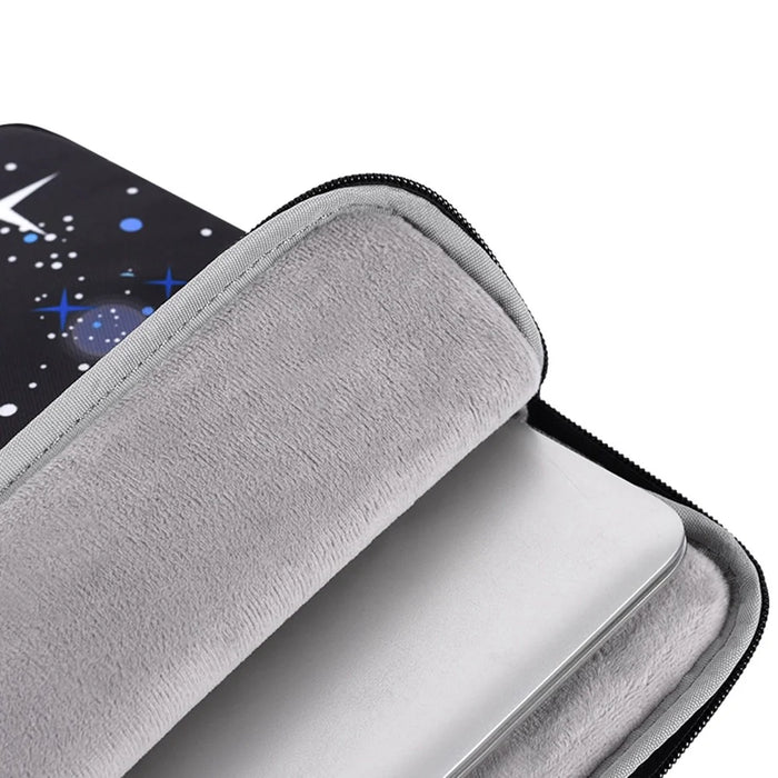 CANVASARTISAN H16-T0121 11-inch Laptop Tablet PU Leather Sleeve Starry Sky Pattern Notebook Zipper Bag with Small Bag - 7