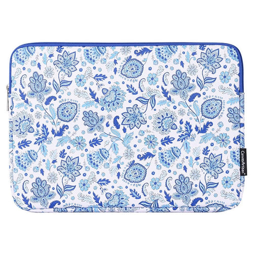 CANVASARTISAN G54-01 Flower Pattern Printed Anti-drop Sleeve Bag for 11-inch Laptops Portable PU Leather Carry Case Shockproof Storage Bag - 1