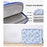 CANVASARTISAN G54-01 Flower Pattern Printed Anti-drop Sleeve Bag for 11-inch Laptops Portable PU Leather Carry Case Shockproof Storage Bag - 6