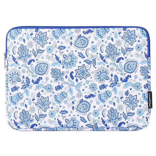 CANVASARTISAN G54-01 Flower Pattern Printed Anti-scratch Sleeve Bag for 12-inch Laptops Shockproof PU Leather Carry Case Portable Storage Bag - 1