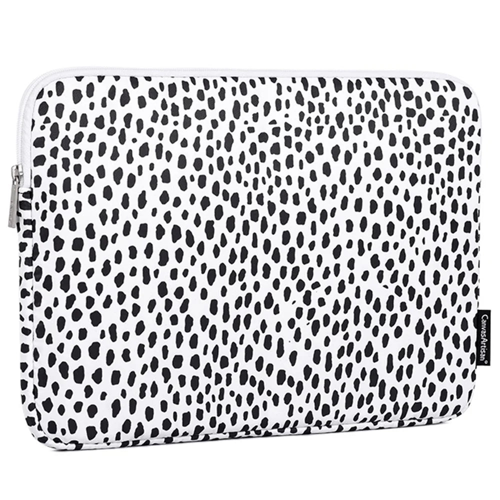 CANVASARTISAN H36-T0121 for 12-inch Notebook Cow Grain Patterned Shock-Absorbed Laptop Protective Sleeve Bag with Small Bag for Extra Storage - 2