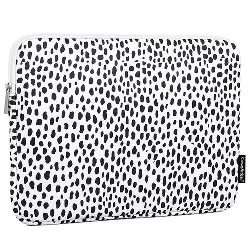 CANVASARTISAN H36-T0121 for 12-inch Notebook Cow Grain Patterned Shock-Absorbed Laptop Protective Sleeve Bag with Small Bag for Extra Storage - 2