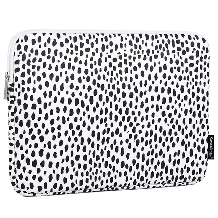 CANVASARTISAN H36-T0121 for 12-inch Notebook Cow Grain Patterned Shock-Absorbed Laptop Protective Sleeve Bag with Small Bag for Extra Storage - 2