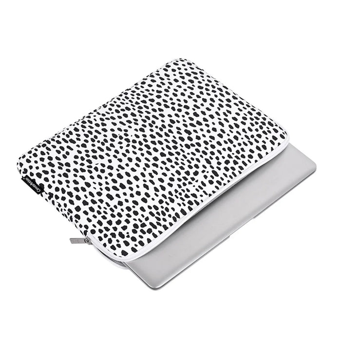 CANVASARTISAN H36-T0121 for 12-inch Notebook Cow Grain Patterned Shock-Absorbed Laptop Protective Sleeve Bag with Small Bag for Extra Storage - 4