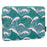 CANVASARTISAN H3-04 12-inch Zipper Notebook Bag, Green Wave Pattern Soft Lining Laptop Storage Pouch - 2