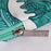 CANVASARTISAN H3-04 12-inch Zipper Notebook Bag, Green Wave Pattern Soft Lining Laptop Storage Pouch - 7