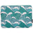 CANVASARTISAN H3-04 Notebook Sleeve for 13-inch Laptop Green Wave Pattern Shockproof Liner Bag Zipper Case - 1
