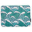 CANVASARTISAN H3-04 14-inch Laptop Sleeve, Green Wave Pattern Lightweight Notebook Computer Bag - 1