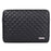 CANVASARTISAN L19-04 Rhombus Texture Laptop Sleeve Portable PU Protective Bag for 11-inch Notebook - Black - 1