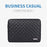 CANVASARTISAN L19-04 Rhombus Texture Laptop Sleeve Portable PU Protective Bag for 11-inch Notebook - Black - 2