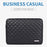 CANVASARTISAN L19-04 12-inch Rhombus Texture Notebook Zipper Bag Waterproof PU Laptop Sleeve - Black - 2