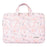 CANVASARTISAN G4-B01 for 12-inch Notebook Flowers/Leaves Patterned Handheld PU Leather Laptop Briefcase Protective Sleeve Bag Handle Bag - 1
