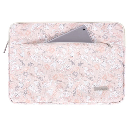 CANVASARTISAN G4-11 Flower Printed PU Leather Carry Case for 11-inch Laptops Portable Storage Bag Shockproof Sleeve Bag with Outer Pouch - 1