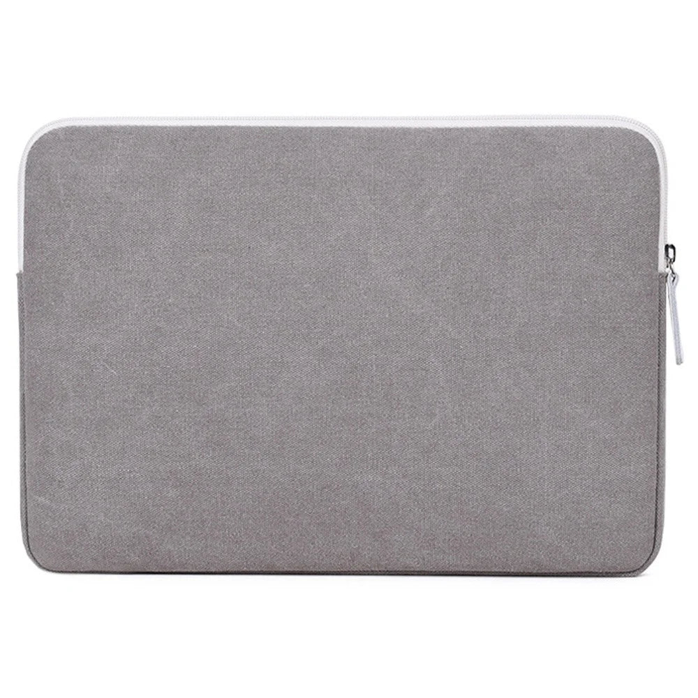 CANVASARTISAN T38-16 National Style Pattern Printed Canvas Bag for 11-inch Laptops Portable Carry Case Shockproof Sleeve Bag - Light Grey - 6
