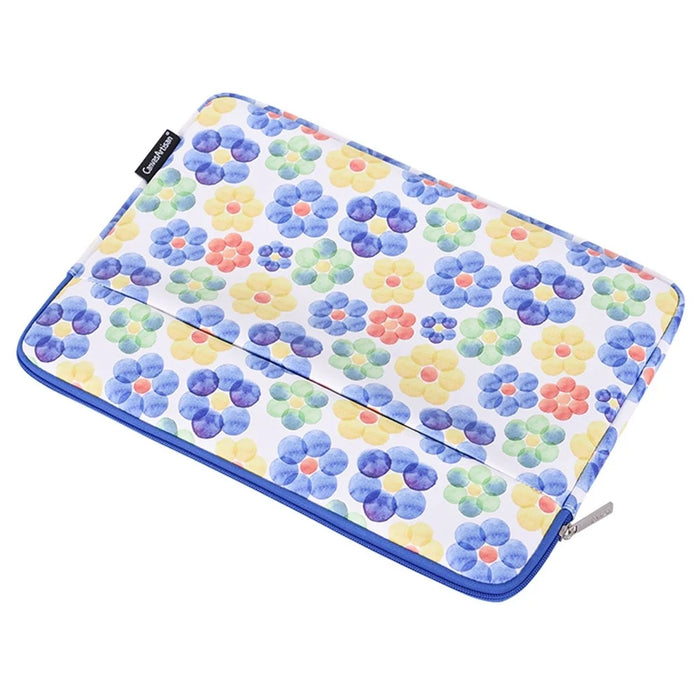CANVASARTISAN G51-11 15-inch Fashion Flower Printing Laptop Sleeve Bag Portable PU Leather Notebook Zipper Carrying Pouch - 5