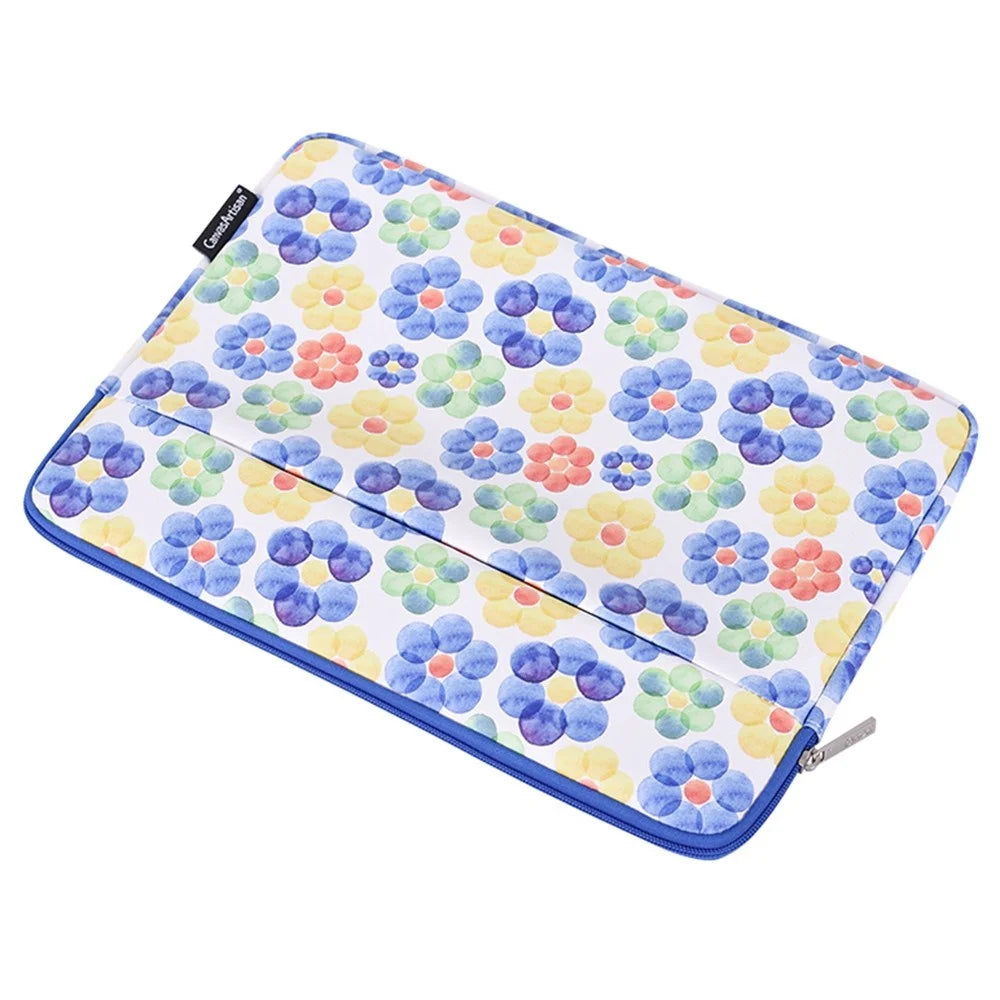 CANVASARTISAN G51-11 Laptop Sleeve Bag Flower Pattern Printing PU Leather 11-inch Notebook Carrying Case - 5