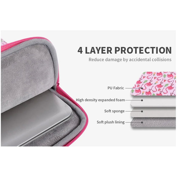 CANVASARTISAN G58-01 Portable Slim Case for 15-inch Laptops Pattern Printed Sleeve Bag Shockproof PU Leather Carry Case - 6