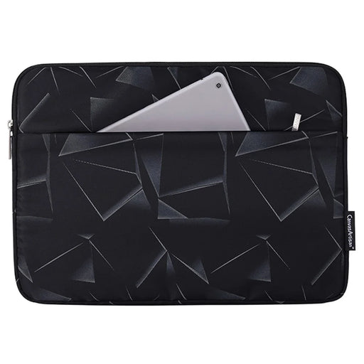 CANVASARTISAN H6-11 Portable Carry Case for 12-inch Laptops Shockproof Sleeve Bag with Outer Pouch Triangle Geometric Printed Storage Bag - 1