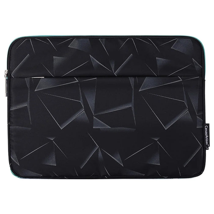 CANVASARTISAN H6-11 Portable Carry Case for 12-inch Laptops Shockproof Sleeve Bag with Outer Pouch Triangle Geometric Printed Storage Bag - 2