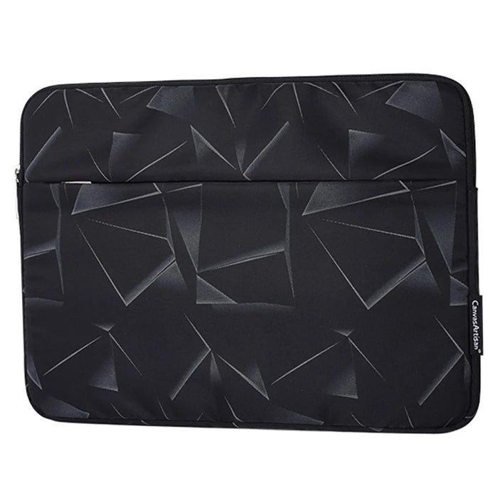 CANVASARTISAN H6-11 Portable Carry Case for 12-inch Laptops Shockproof Sleeve Bag with Outer Pouch Triangle Geometric Printed Storage Bag - 3