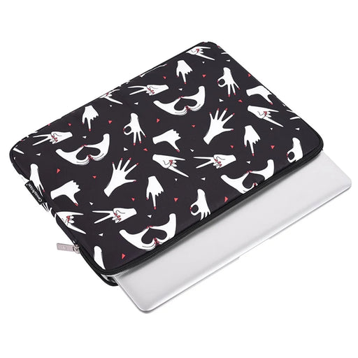 CANVASARTISAN H21-01 Fingers Pattern Printed Protective Sleeve Bag for 11-inch Laptops Portable Carry Case Slim Canvas Bag - 2