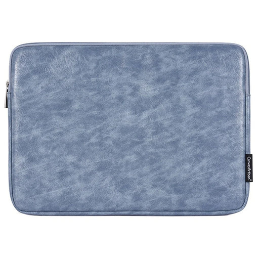 CANVASARTISAN L31-03 Shockproof Portable Carry Case for 14-inch Laptops Sleeve Bag PU Leather Storage Bag - Blue - 1