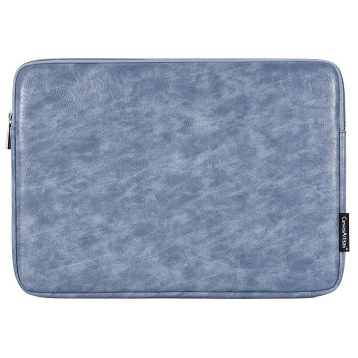 CANVASARTISAN L31-03 Shockproof Portable Carry Case for 14-inch Laptops Sleeve Bag PU Leather Storage Bag - Blue - 1