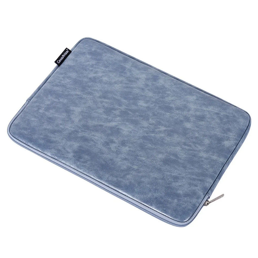 CANVASARTISAN L31-03 Light Slim PU Leather Carry Case for 13-inch Laptops Portable Sleeve Bag Notebooks Bag - Blue - 4