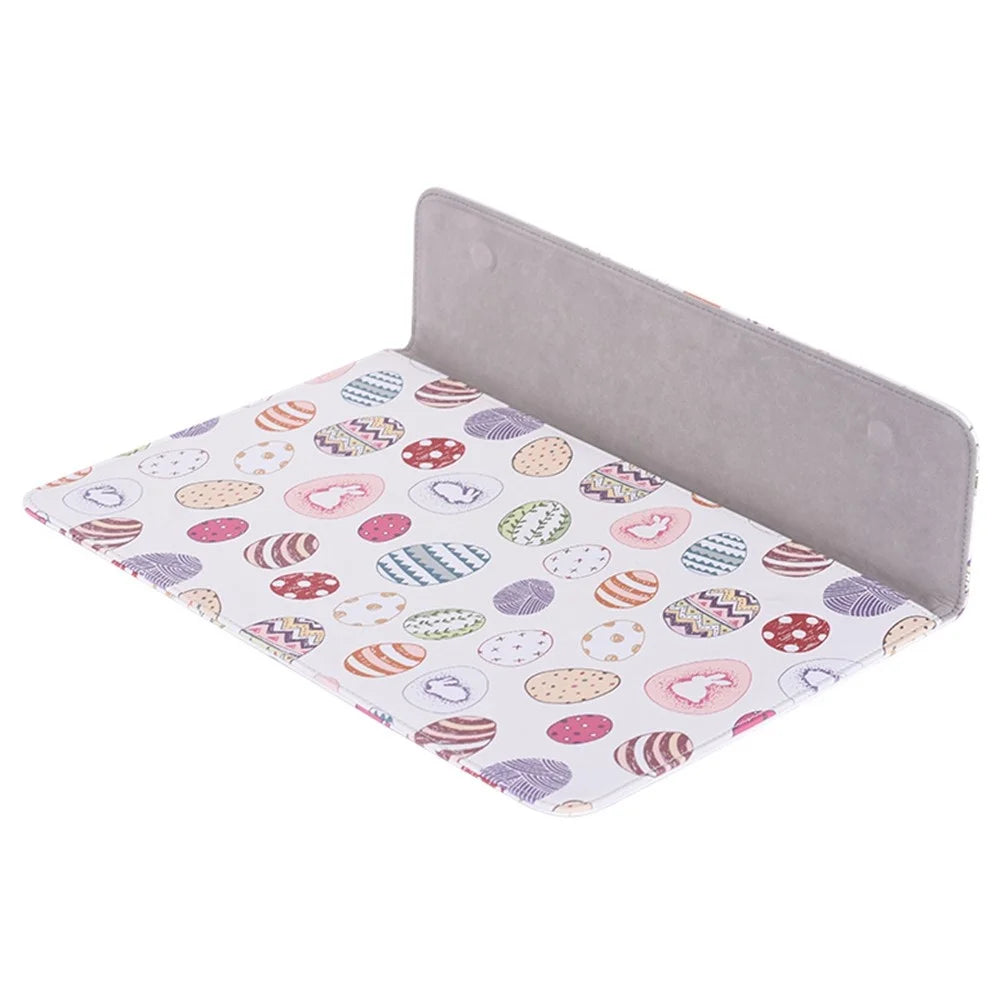 CANVASARTISAN E52-T0121 12-inch Fashionable Ellipse Pattern Envelope Style Magnetic Flap Laptop Sleeve + Small Bag - 5