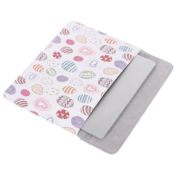 CANVASARTISAN E52-T0121 14-inch Ultra Slim Ellipse Pattern Notebook Carrying Case Magnetic Flap Envelope Laptop Sleeve + Small Bag - 4