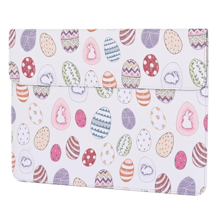 CANVASARTISAN E52-T0121 13-inch Stylish Ellipse Pattern Laptop Storage Sleeve Magnetic Snap Closure Envelope Protective Pouch with Extra Accessory Organizer - 2