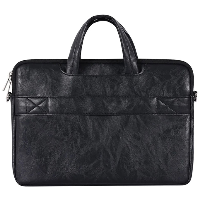 CANVASARTISAN L27-C22 14 inch Notebook Handbag Egypt Style Pattern Printing Laptop Bag Shoulder Bag with Front Pocket - Black - 4